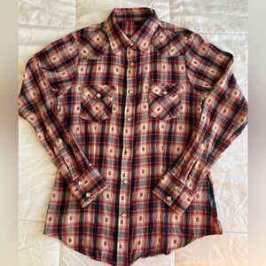 Sherry Cervi by Resistol Western Pearl Snap Plaid Shirt Women’s Medium